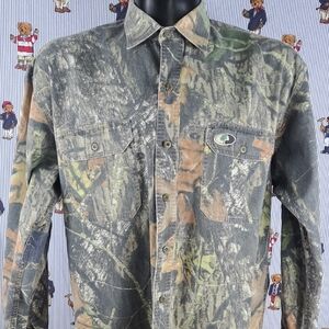 Mossy Oak Realtree camouflage outdoor wear casual long sleeve button-up LG shirt